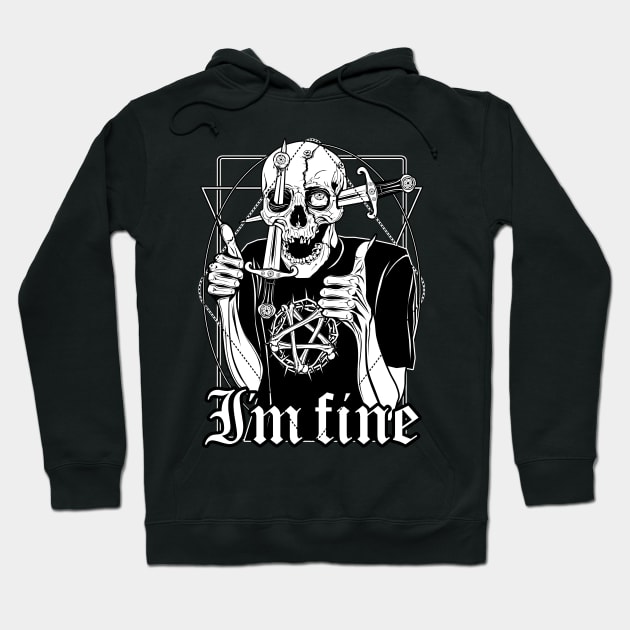 I'm fine / Thumbs up Hoodie by Von Kowen